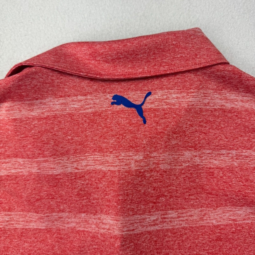 Puma Volition Performance Golf Polo Shirt Mens M Red Short Sleeve Butte Ranch - Picture 8 of 9
